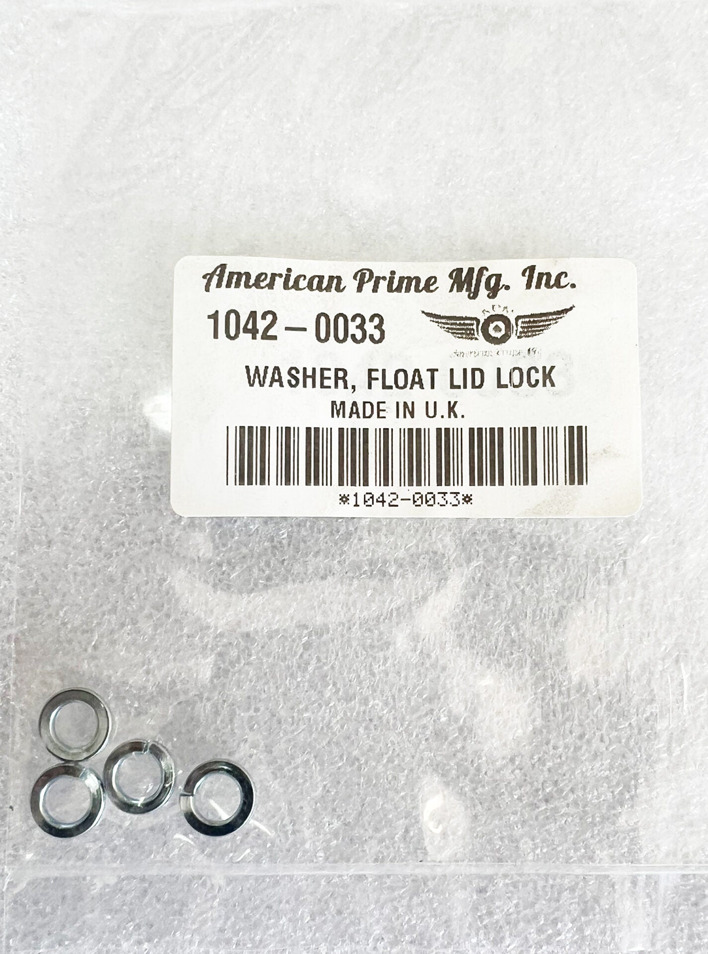 Lock Washer, Float Lid (1042-0033)