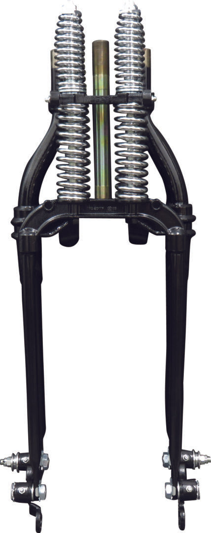 A black fork with springs on it