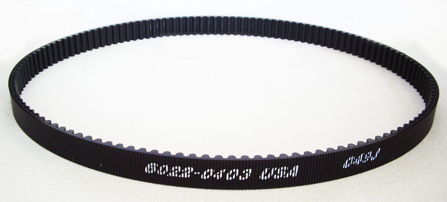A close up of the belt number on a white background