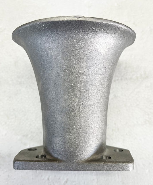 A close up of the top of a metal object.