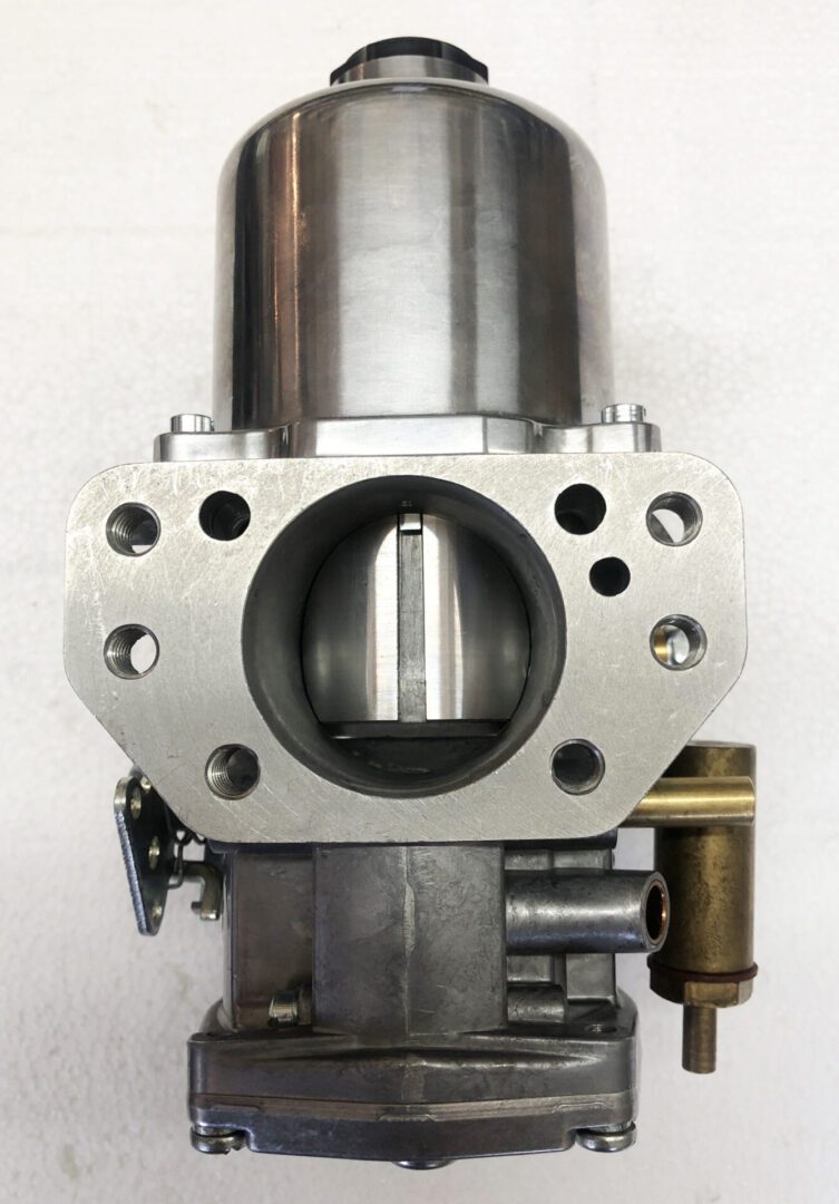 A close up of the front of an engine