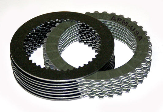 A stack of two different types of clutches.