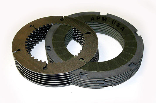 A stack of two different types of clutches.