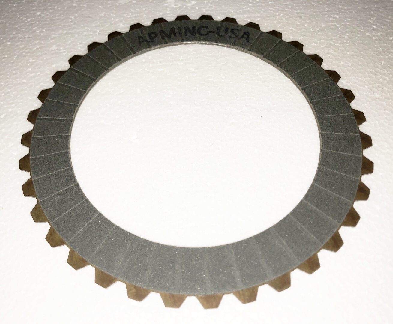 A close up of a metal ring