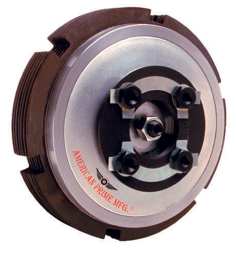 A close up of the front end of a disc brake