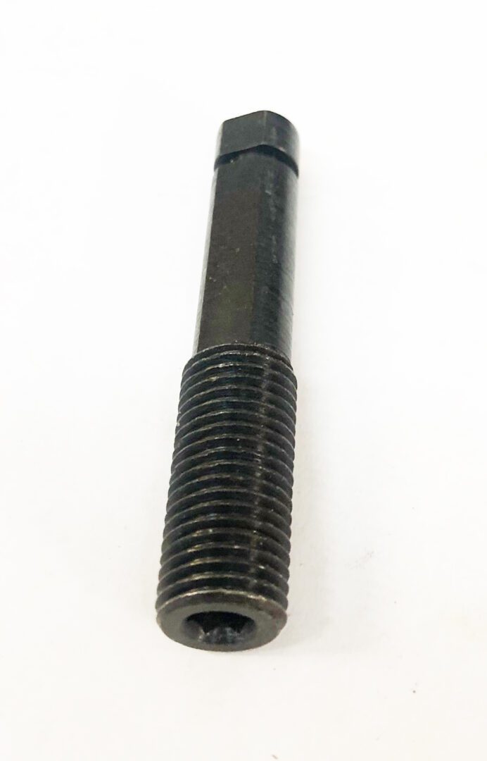 A black rod with an end on it