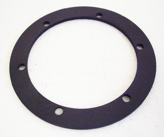 A black rubber gasket with holes for the back of it.