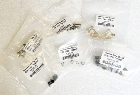 A bunch of different types of parts in plastic bags.