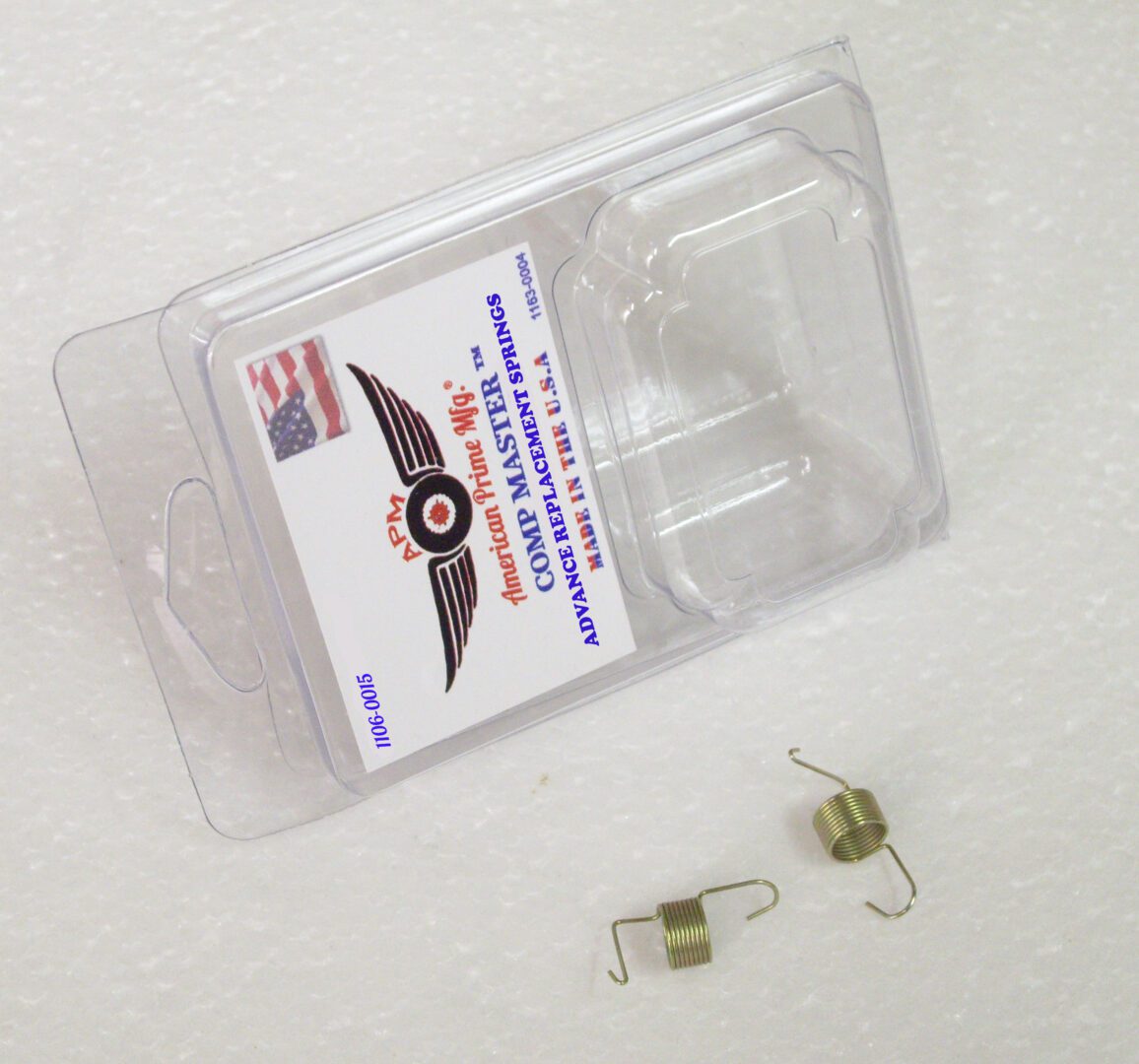 A box of small parts for a helicopter.