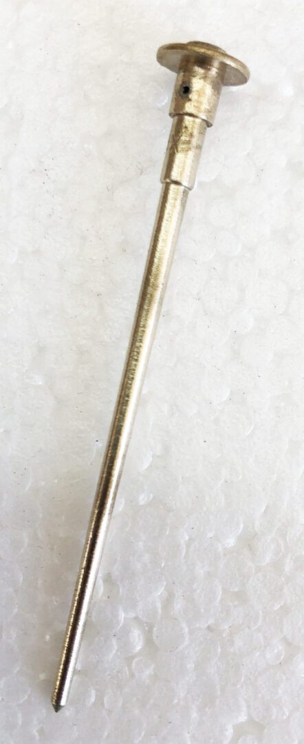 A close up of the tip of a needle