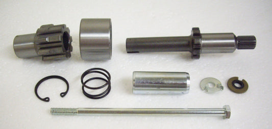A set of parts that include the shaft, bearing and spring.