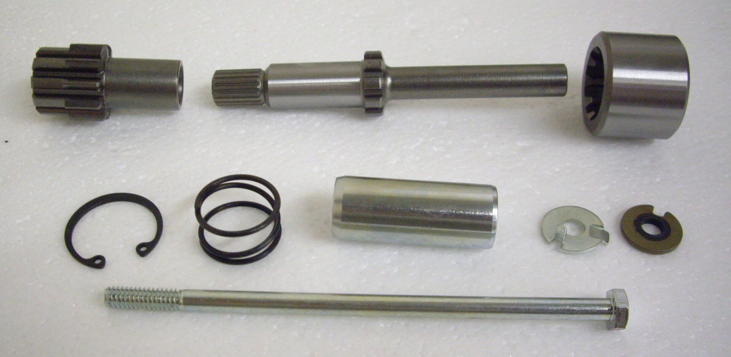 A set of parts that include the shaft, pin and spring.
