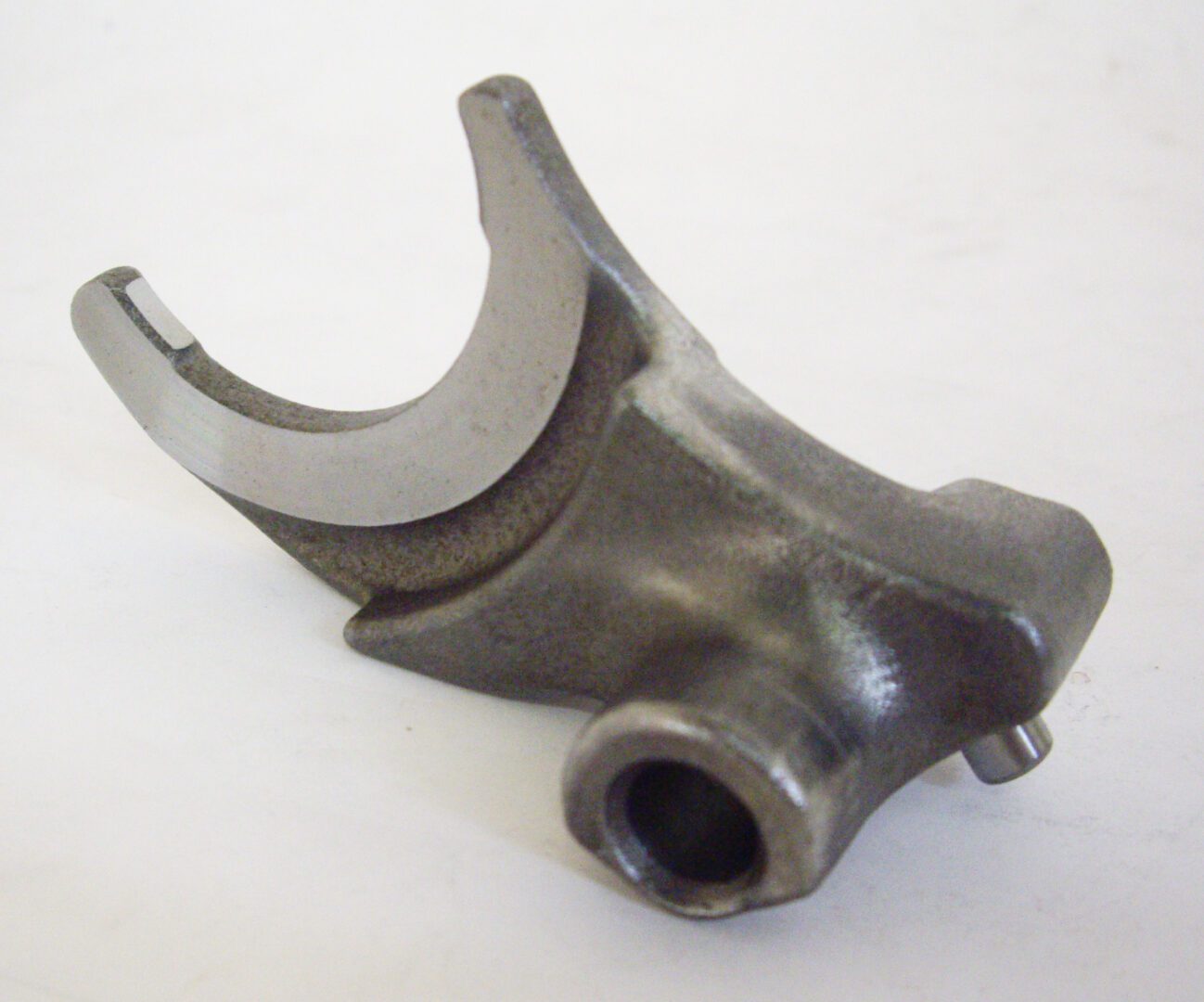 A metal part that is bent to the side.