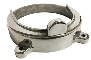 A metal ring with two pieces of steel.