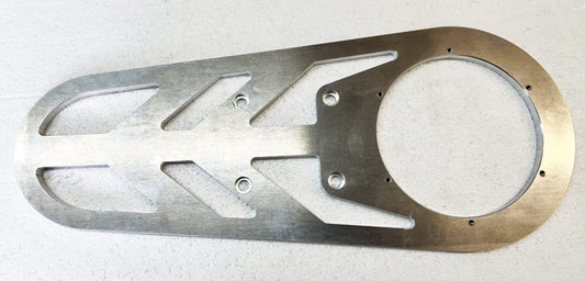 A metal piece of art that is made to look like it has been cut out.