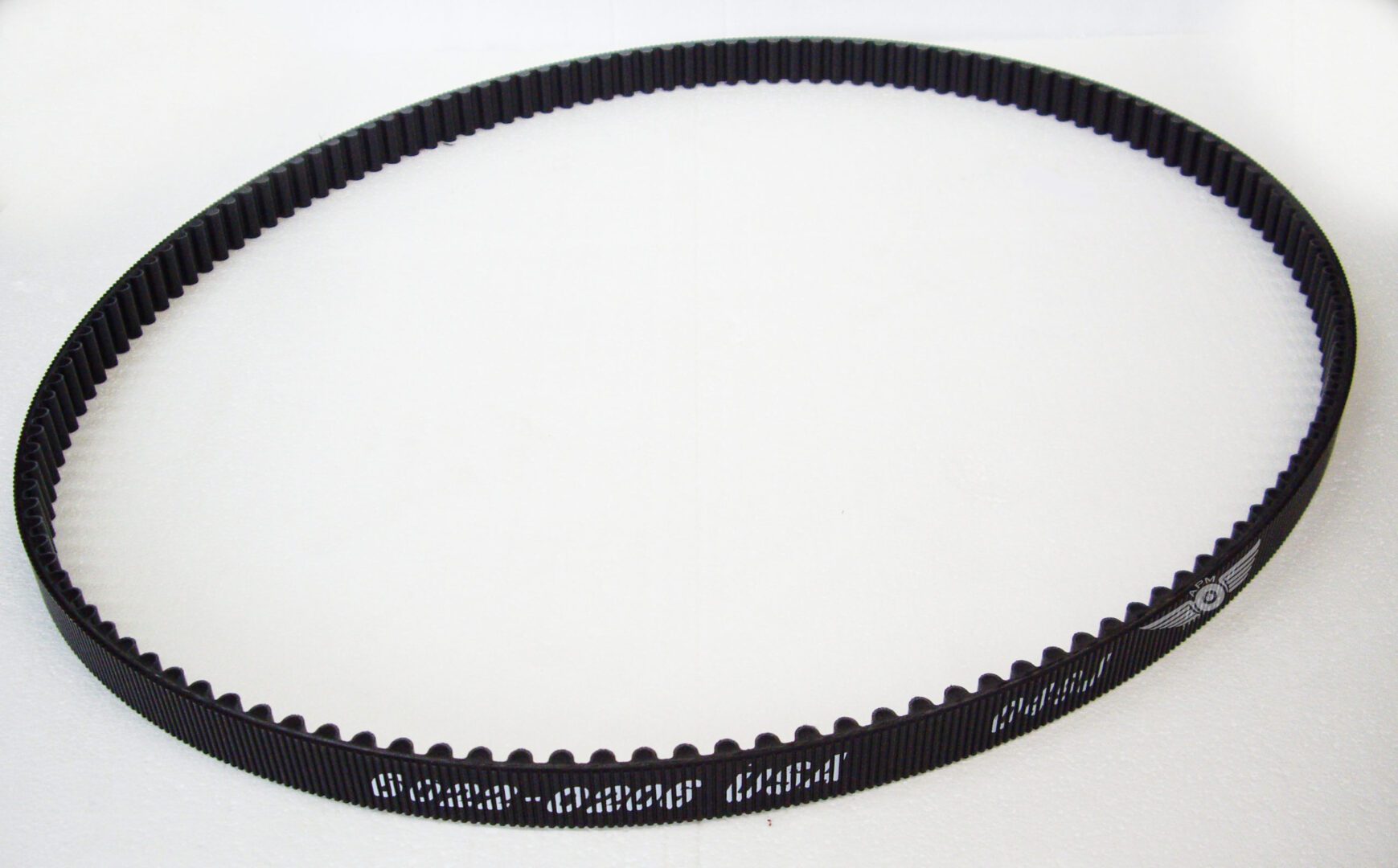 A close up of the belt on a white background