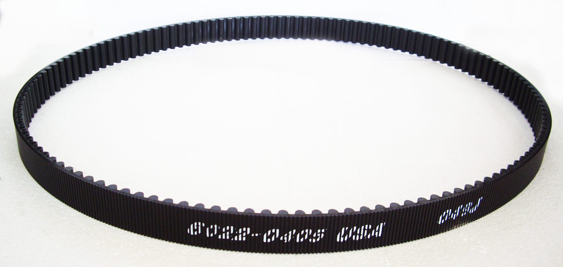 A close up of the belt on a white background